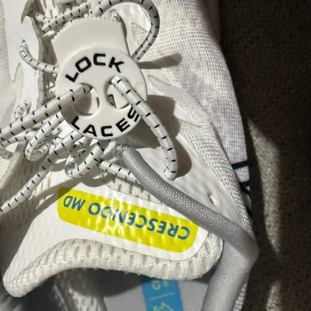 Hoka White and Gray Athletic Shoes